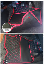 Load image into Gallery viewer, Luxury Leatherette Car Floor Mat Black and Red (Set of 5)
