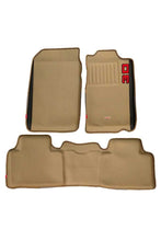 Load image into Gallery viewer, Diamond 3D Car Floor Mat Beige And Black (Set of 3)
