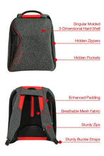 Load image into Gallery viewer, Dynamic 2 Anti-Theft Hard Shell Backpack Grey and Red
