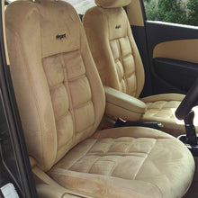 Load image into Gallery viewer, Emperor Velvet Fabric Car Seat Cover Beige For Maruti Brezza
