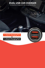 Load image into Gallery viewer, GoMechanic Accessories Dual QC 3.0 USB Car Charger

