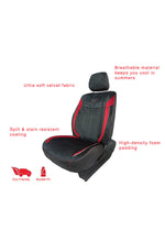 Load image into Gallery viewer, Veloba Maximo Velvet Fabric Car Seat Cover Balck and Red For Citroen C3

