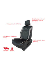 Load image into Gallery viewer, Veloba Maximo Velvet Fabric Car Seat Cover Black and Grey For Citroen C3
