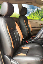 Load image into Gallery viewer, Glory Robust Art Leather Car Seat Cover Black and Orange For Maruti Brezza
