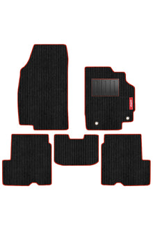 Cord Carpet Car Floor Mat Red For Nissan Kicks