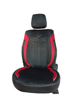 Load image into Gallery viewer, Veloba Maximo Velvet Fabric Car Seat Cover Balck and Red For Maruti Brezza
