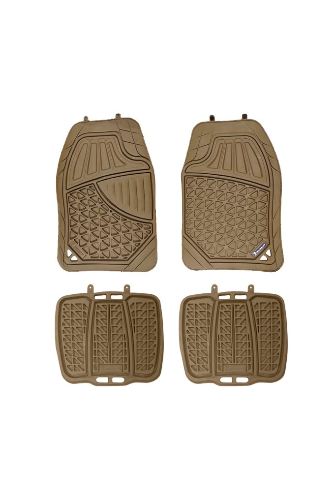 Michelin Heavy Duty Rubber Car Mat Beige (Set of 4) Michelin Car Mats