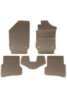 Luxury Leatherette Car Floor Mat  For Volkswagen Polo In Beige | Elegant Auto Retail