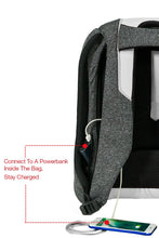 Load image into Gallery viewer, Dynamic 2 Anti-Theft Hard Shell Backpack Grey and White
