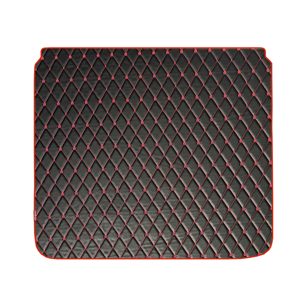 Luxury Leatherette Car Dicky Mat For Hyundai I10 Nios IN Black Red  | Elegant Auto Retail