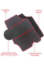 Load image into Gallery viewer, Luxury Leatherette Car Floor Mat Black and Red (Set of 6)
