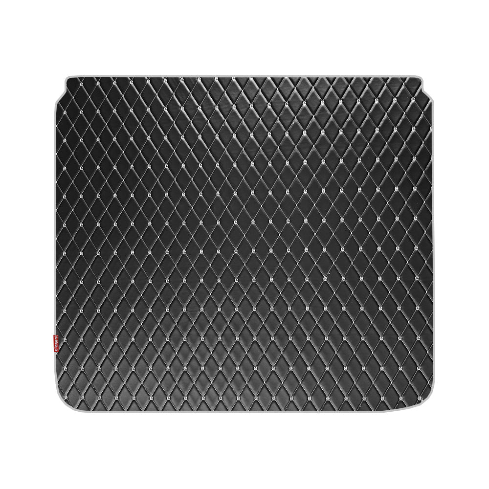 Luxury Leatherette Car Dicky Mat For Hyundai Grand I10 Black White | Elegant Auto Retail