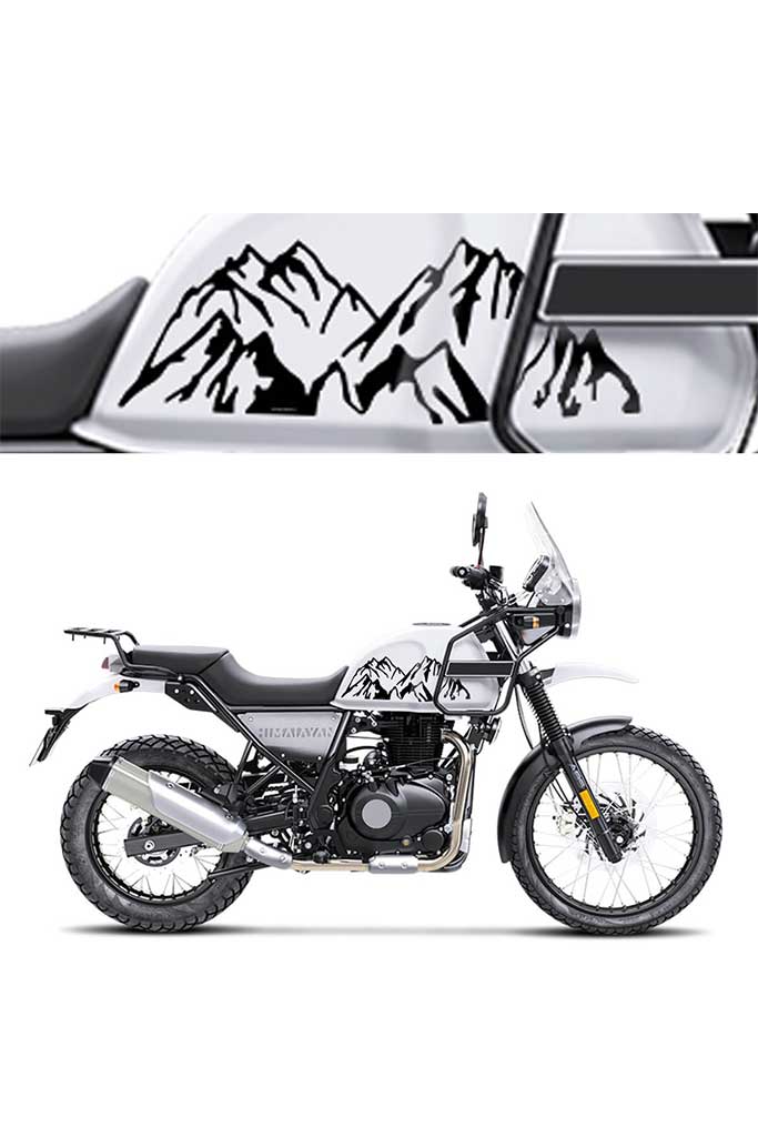 Royal Enfield Himalayan Tank Mountain Design Premium Vinyl Decal Elegant Auto Retail