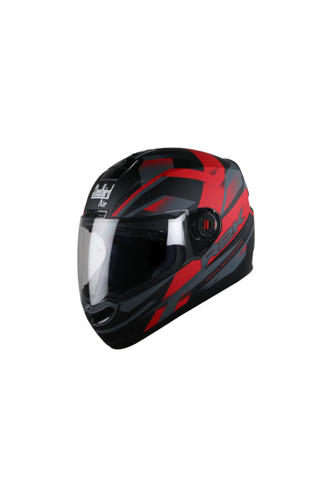 Steelbird Air R2K Full Face Helmet-Matt Black With Red – Elegant