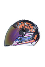 Load image into Gallery viewer, Steelbird Air Horn Full Face Helmet-Matt Black With Orange
