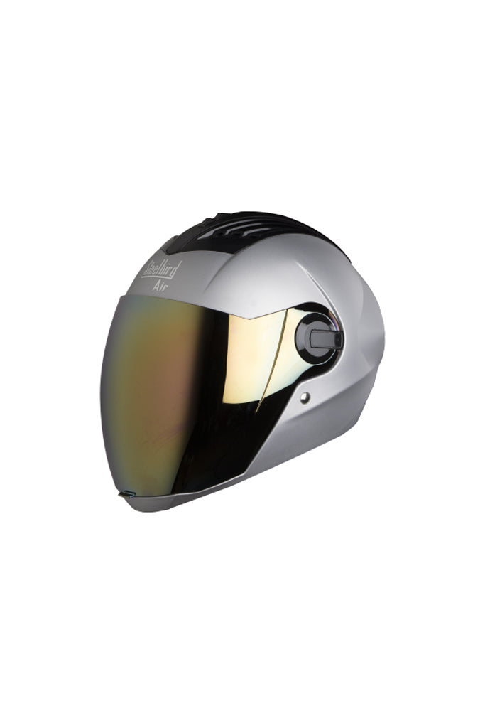 Steelbird Air Full Face Matt Silver Bike Helmets Online – Elegant