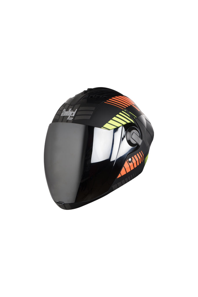 Steelbird Air Robot Full Face Helmet Glossy Finish Orange With