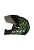 Steelbird Air Seven Full Face Helmet-Matt Black With Green
