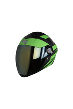 Load image into Gallery viewer, Steelbird Air Streak Full Face Helmet-Glossy Black With Green
