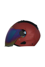 Load image into Gallery viewer, Steelbird Air Dashing Open Face Helmet-Red With Irridium Blue Visor
