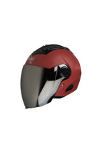 Load image into Gallery viewer, Steelbird Air Dashing Open Face Helmet-Red With Silver Visor
