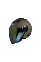 Load image into Gallery viewer, Steelbird Air Open Face Helmet-Matt Desert Storm With Golden Visor
