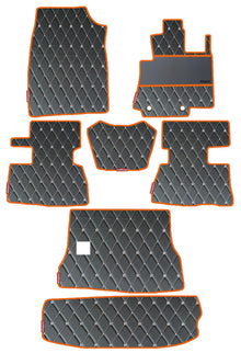 Luxury Leatherette Car Floor Orange For Mahindra Scorpio