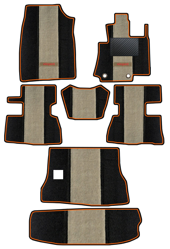 Edge Carpet Car Floor Mat  Beige For Mahindra Scorpio