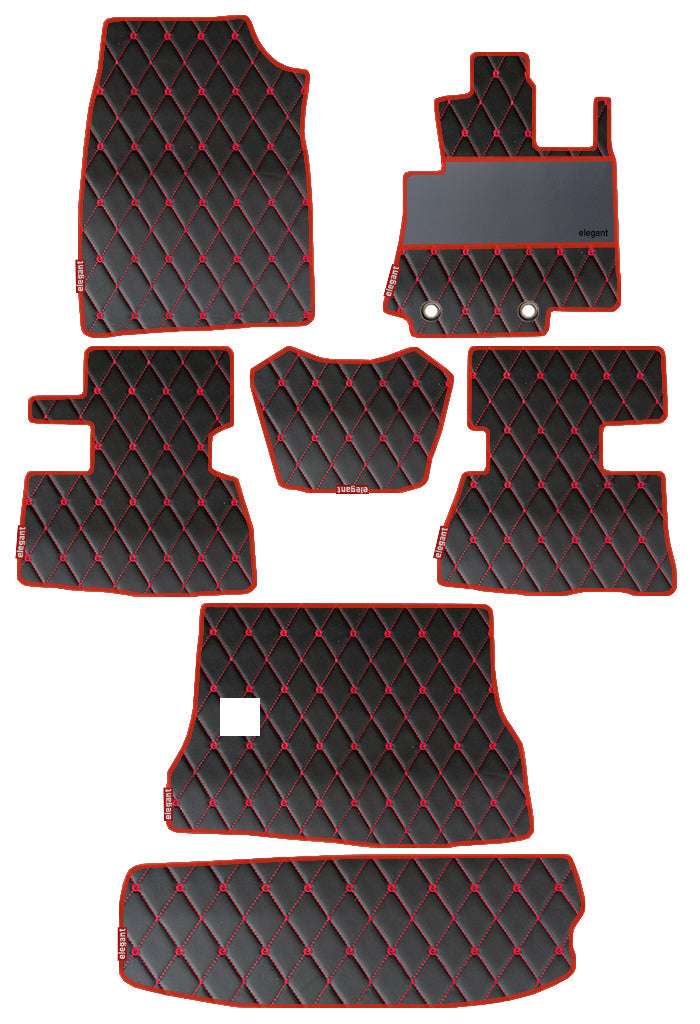 Red and black rubber clearance car floor mats