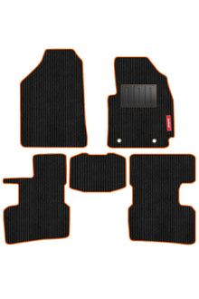 Cord Carpet Car Floor Mat Orange For Kia Seltos