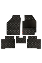 Load image into Gallery viewer, Luxury Leatherette Car Floor Mats Black and White (Set of 5)
