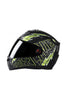 Steelbird Air Free Live Full Face Helmet-Matt Black With Green