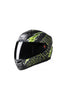Steelbird Air Free Live Full Face Helmet-Matt Black With Green