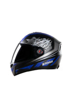 Load image into Gallery viewer, Steelbird Air Storm Full Face Helmet-Matt Black With Blue
