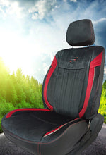 Load image into Gallery viewer, Veloba Maximo Velvet Fabric Car Seat Cover Balck and Red For Mahindra Scorpio
