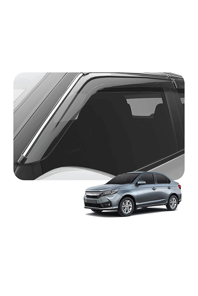 GFX Wind Door Visor Silver Line For Honda Amaze Online Elegant Auto Retail
