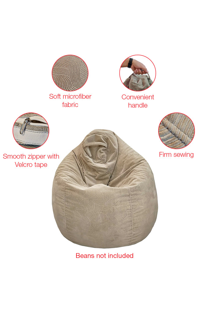 Europa Waves Bean Bag Beige