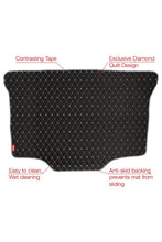 Load image into Gallery viewer, Luxury Leatherette Car Dicky Mat Black &amp; White
