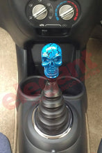 Load image into Gallery viewer, Car Knobs | Gear Knobs Online | Designer Knobs | Skull Gear Knob Blue Installed Gear Knob
