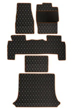 Load image into Gallery viewer, Luxury Leatherette Car Floor Mat Black and Orange (Set of 5)
