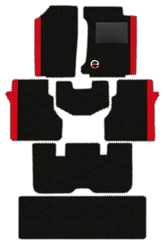 Duo Carpet Car Floor Mat Black and Red For Maruti Ertiga