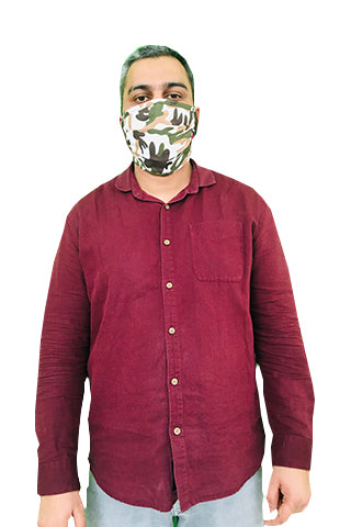 Elegant Cotton Face Mask Camouflage String Tieup Family Pack