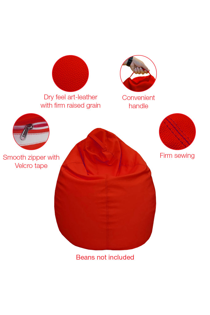 Trend Art Leather Bean Bag Red