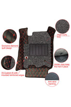 Load image into Gallery viewer, 7D Car Floor Mat Black For Mahindra XUV700 7 Seater

