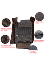 Load image into Gallery viewer, 7D Car Floor Mat Black and Red (Set of 6)
