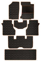 Load image into Gallery viewer, Luxury Leatherette Car Floor Mat Black and Orange (Set of 7)
