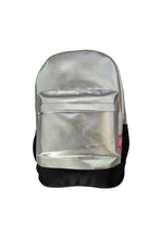 Load image into Gallery viewer, Leatherette Laptop Backpack &amp; Bags Silver and Black
