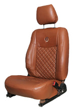 Load image into Gallery viewer, Venti 3 Perforated Art Leather Car Seat Cover Tan For Hyundai Alcazar
